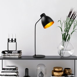 Opviq Murek - 11558 Lámpara de Mesa Negro y Dorado